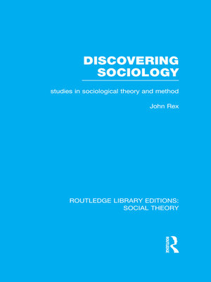 cover image of Discovering Sociology (RLE Social Theory)